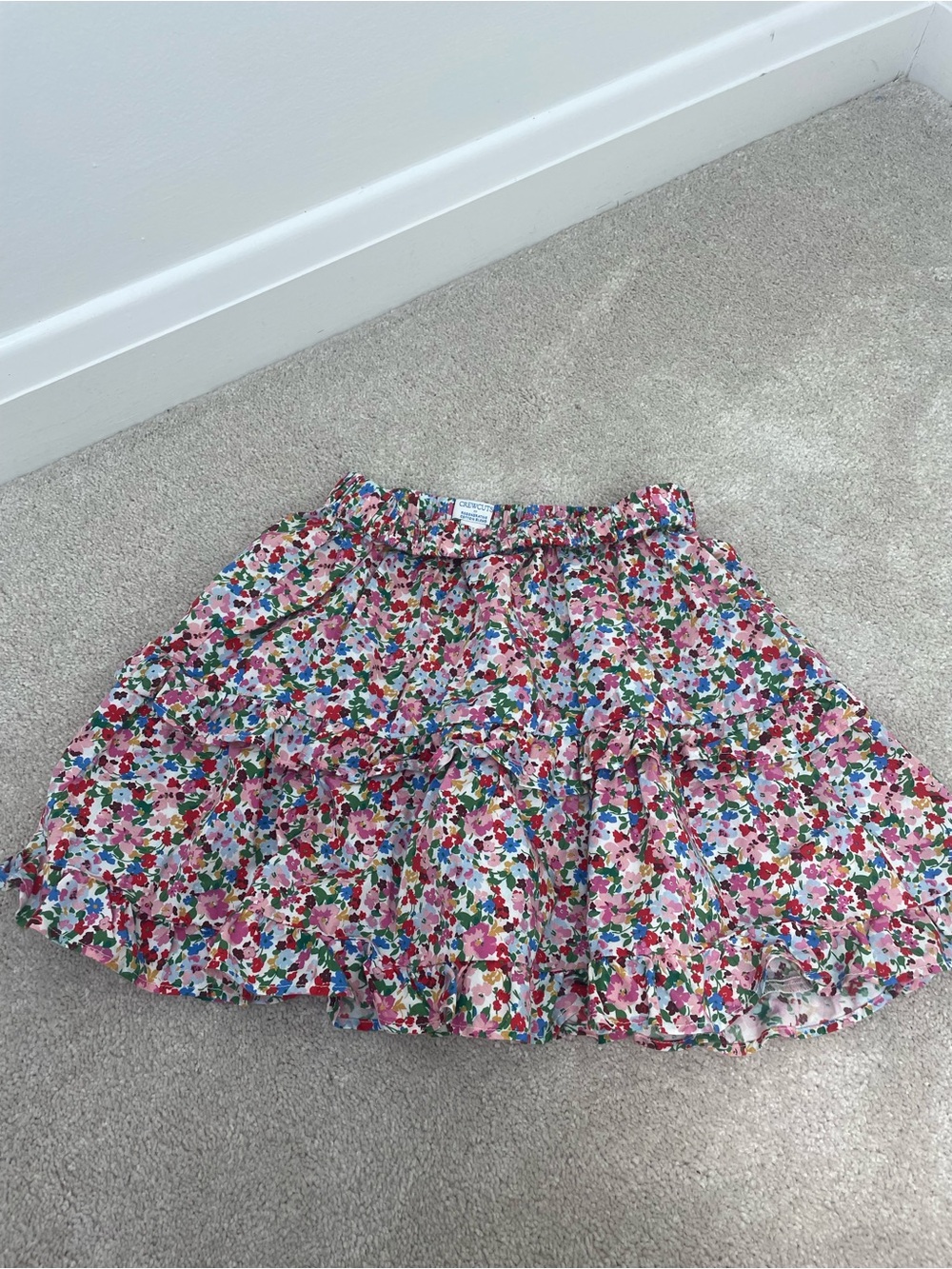 Crewcuts Multicolor Floral Tiered Skirt